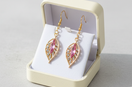 Gold Plated Earrings with Colourful Stones - * Special Offer *