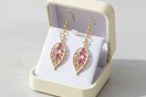 Gold Plated Earrings with Colourful Stones - * Special Offer *