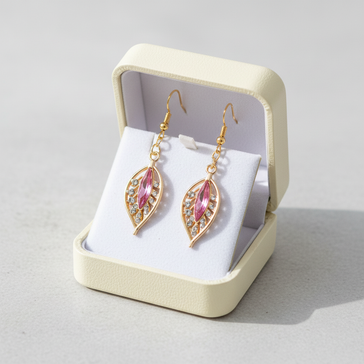 Gold Plated Earrings with Colourful Stones - * Special Offer *