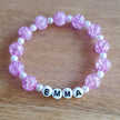 Personalised Name Crackle Bead Bracelet