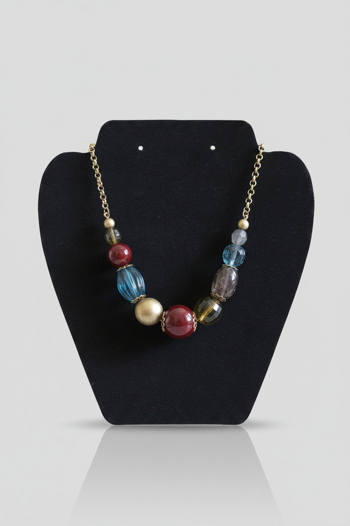 Rescued & Remade Chunky Mixed Bead Statement Necklace