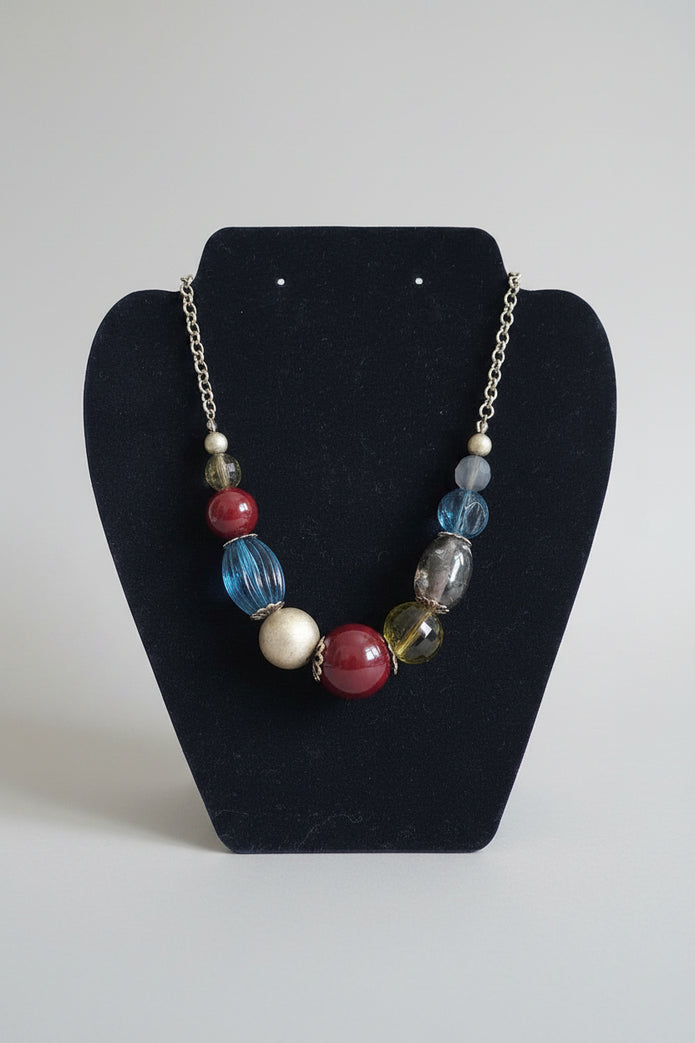 Rescued & Remade Chunky Mixed Bead Statement Necklace