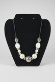 Rescued & Remade Chunky Pearl & Antique Silver Bead Necklace