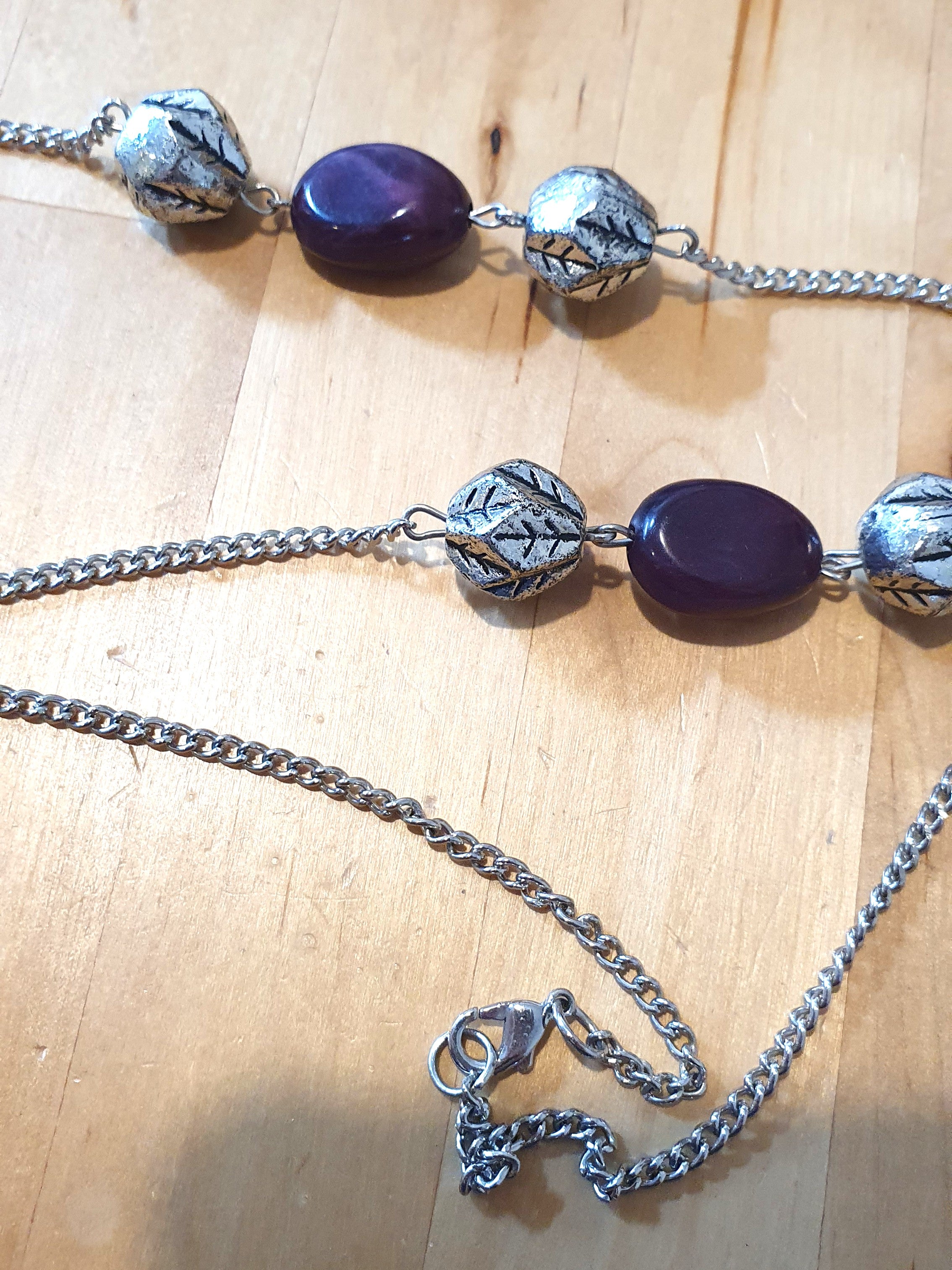 From Broken to Beautiful — Rescued & Remade Plum Aries Charm Bracelet