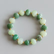 Tumbled Stone Bead Bracelet with Gold Spacers