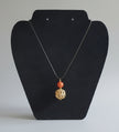 Copper Pearl & Gold Filigree Cage Pendant Necklace — Rescued & Remade