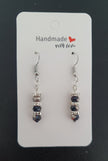 Black & Silver Pierced Earring