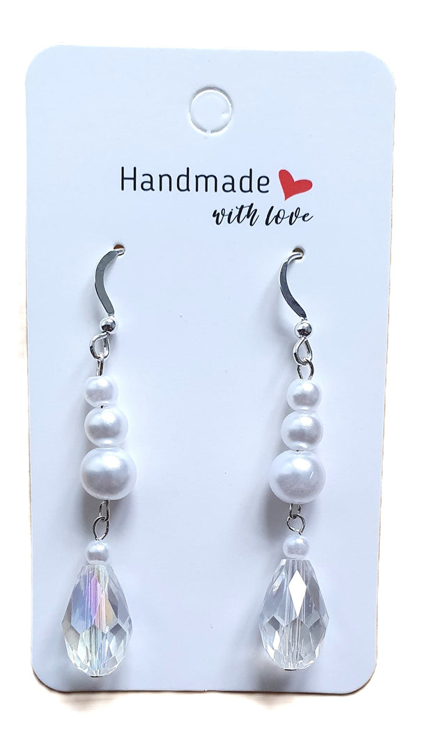 Sterling Silver Pearl Drop Earrings