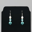 Handmade Silver Plated Green Drop Earrings - Arts Crafts Shack