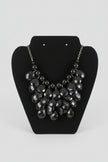 Black and Silver Cascading Necklace