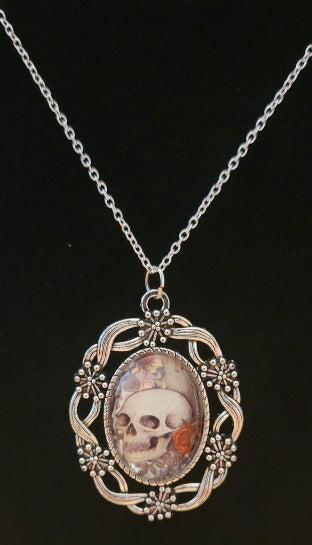 gothic-skull-rose-cameo-pendant-necklace