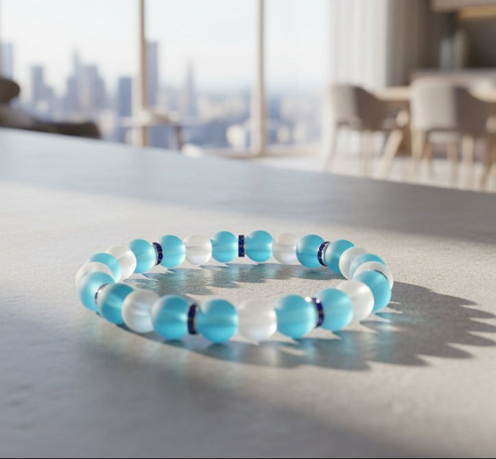 Aquamarine White  Bracelet 