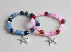 Blue and Pink Bracelets with Stars