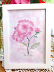 Dreamy Pink Flowers Digital Artwork A5