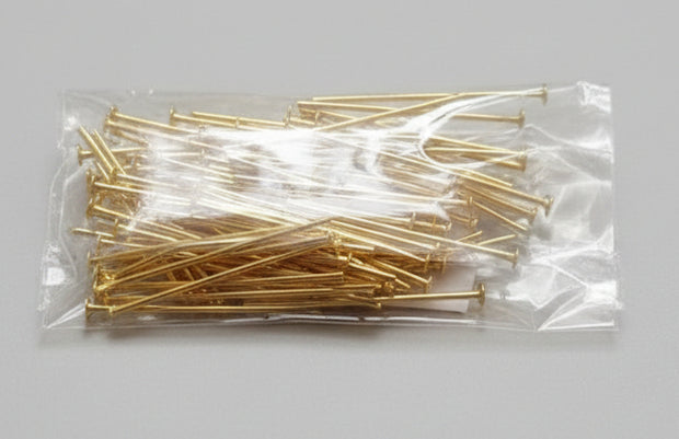 Approx 100 per pack, gold coloured headpins for making beautiful jewellery - Arts Crafts Jewellery