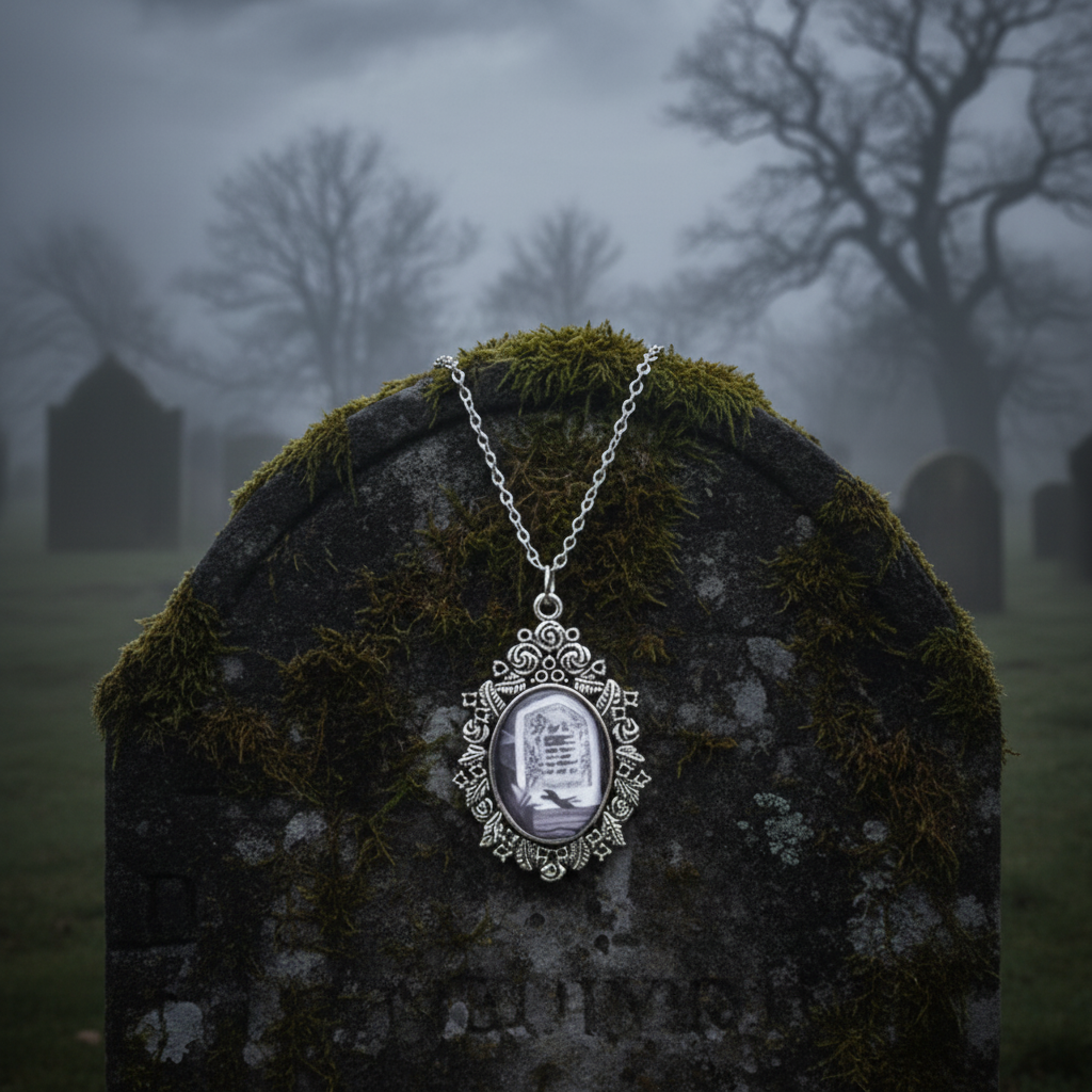 Gothic Cameo Graveyard with Headstone