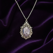 Gothic Cameo Necklace Flat Lay