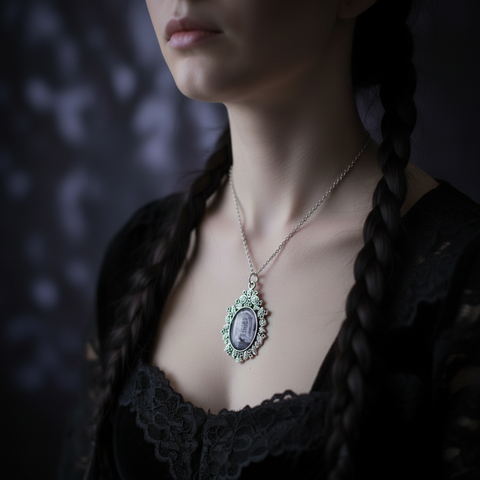 Gothic Cameo on Model - Full Bleed