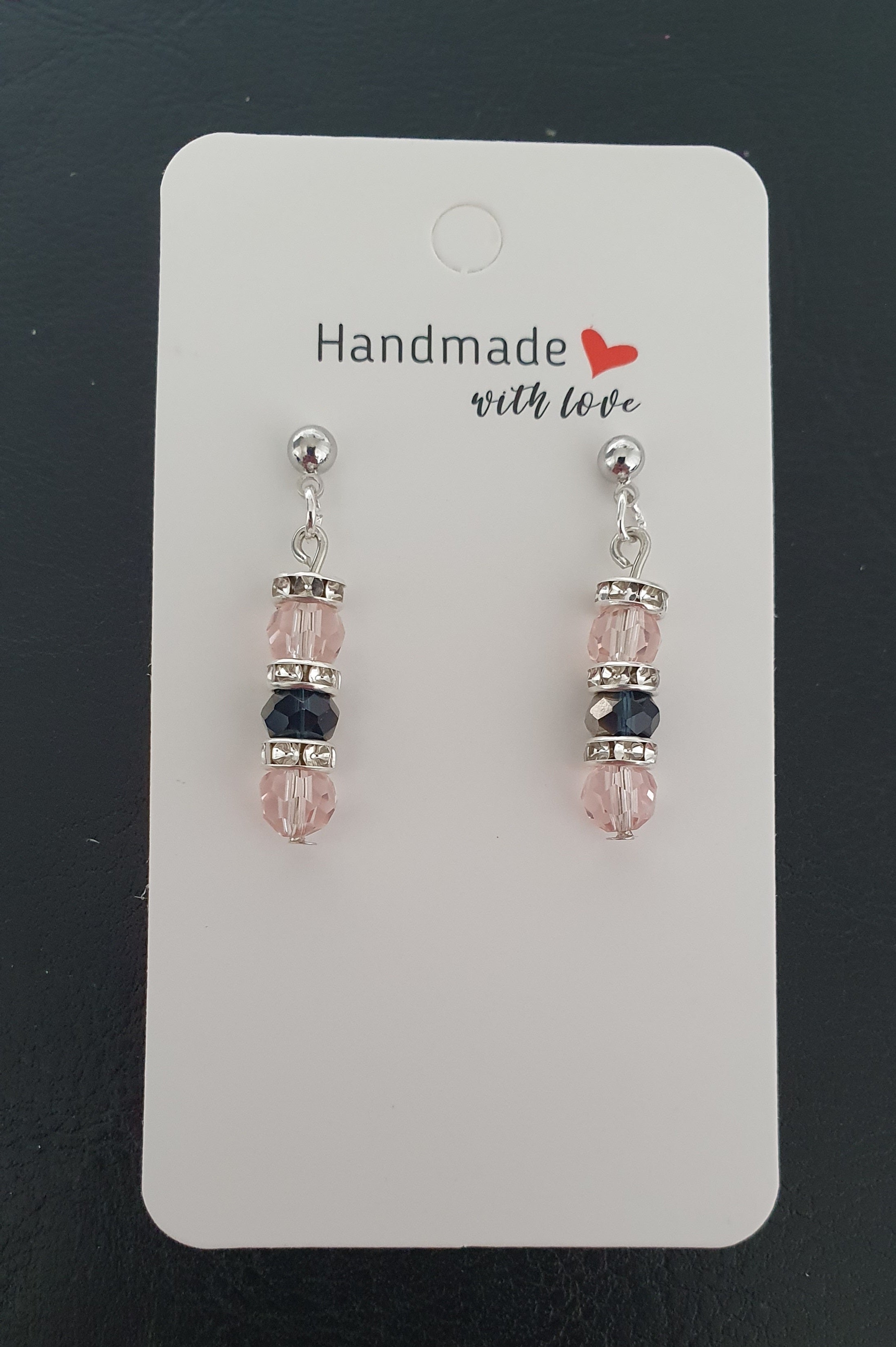 Pink Black Pink Earrings