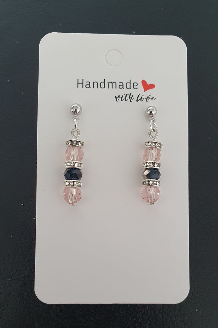 Pink Black Pink Earrings