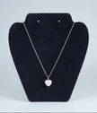 Pink Polished Heart Stone Necklace