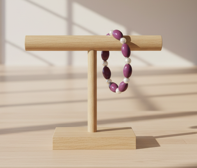Purple Pearl Bracelet