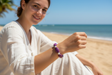 Purple Pearl Beaded Bracelet