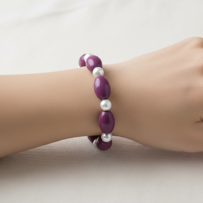 Purple Pearl Bracelet