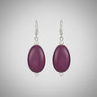 Purple Plum Drop Earrings