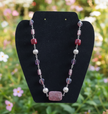 Purple & Red Beaded Necklace