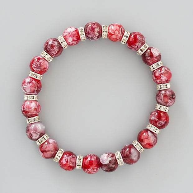 Red Silver Bracelet