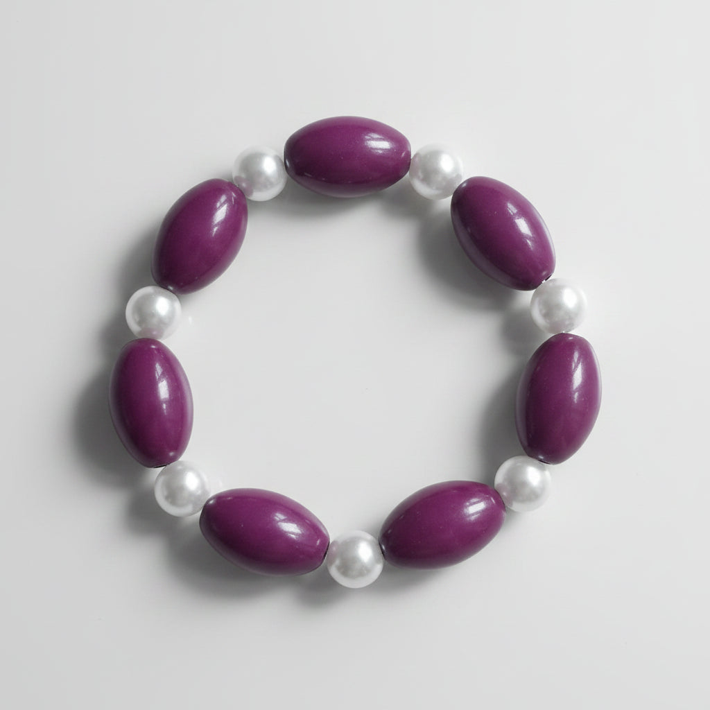 Remade Pink and Pearl Beaded Bracelet