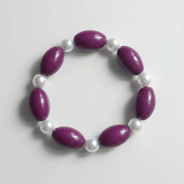 Remade Pink and Pearl Beaded Bracelet