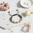 Shamballa bracelet - flat lay