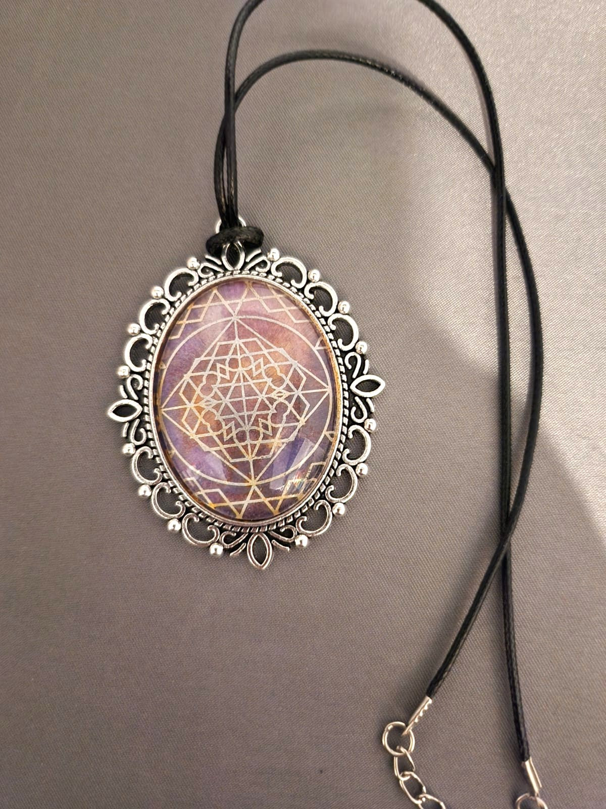 Silver Plated Oval Necklace