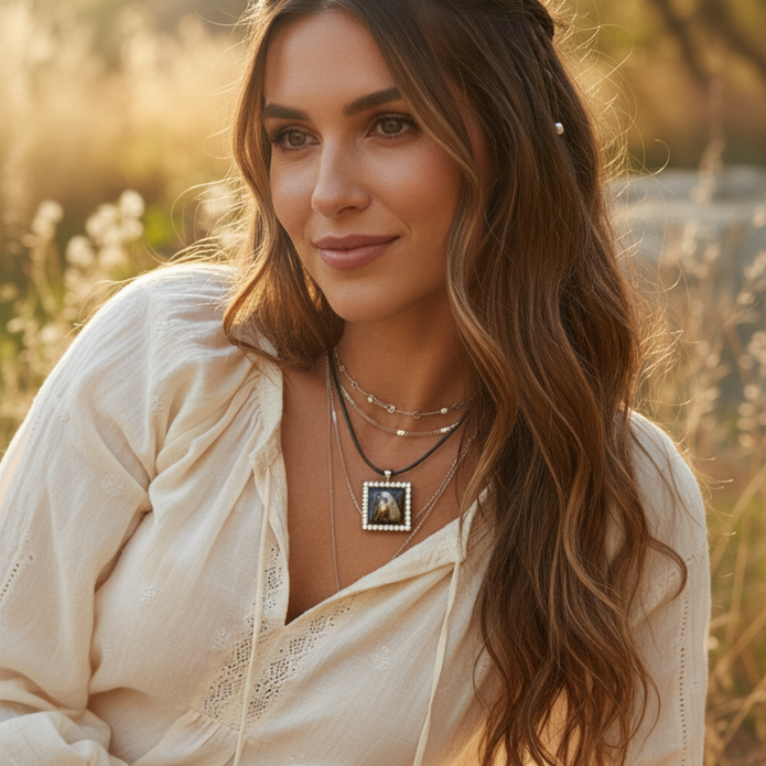 Spaniel Pendant Boho - Larger Pendant