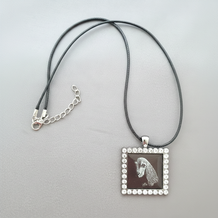 Spaniel Pendant Flat Lay - Retry