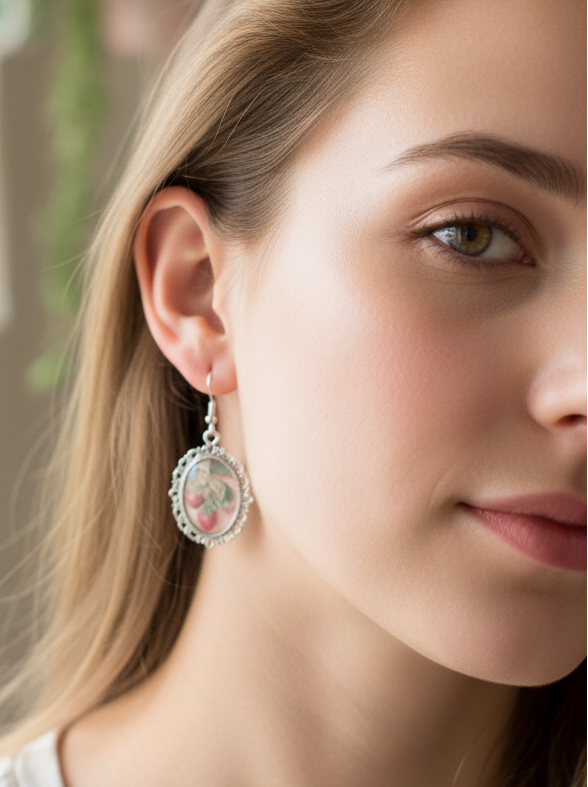Strawberry Filigree Earrings
