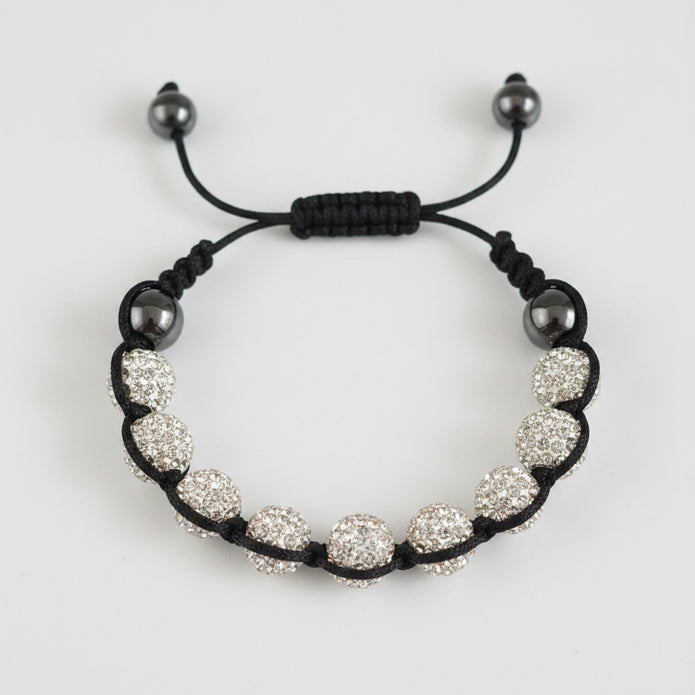 White Disco Beads Bracelet