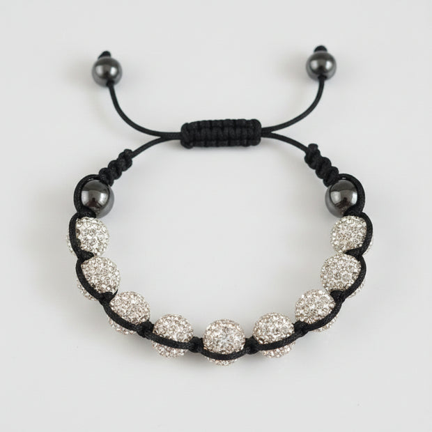 White Disco Beads Bracelet