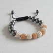White Gold Disco Beads Bracelet